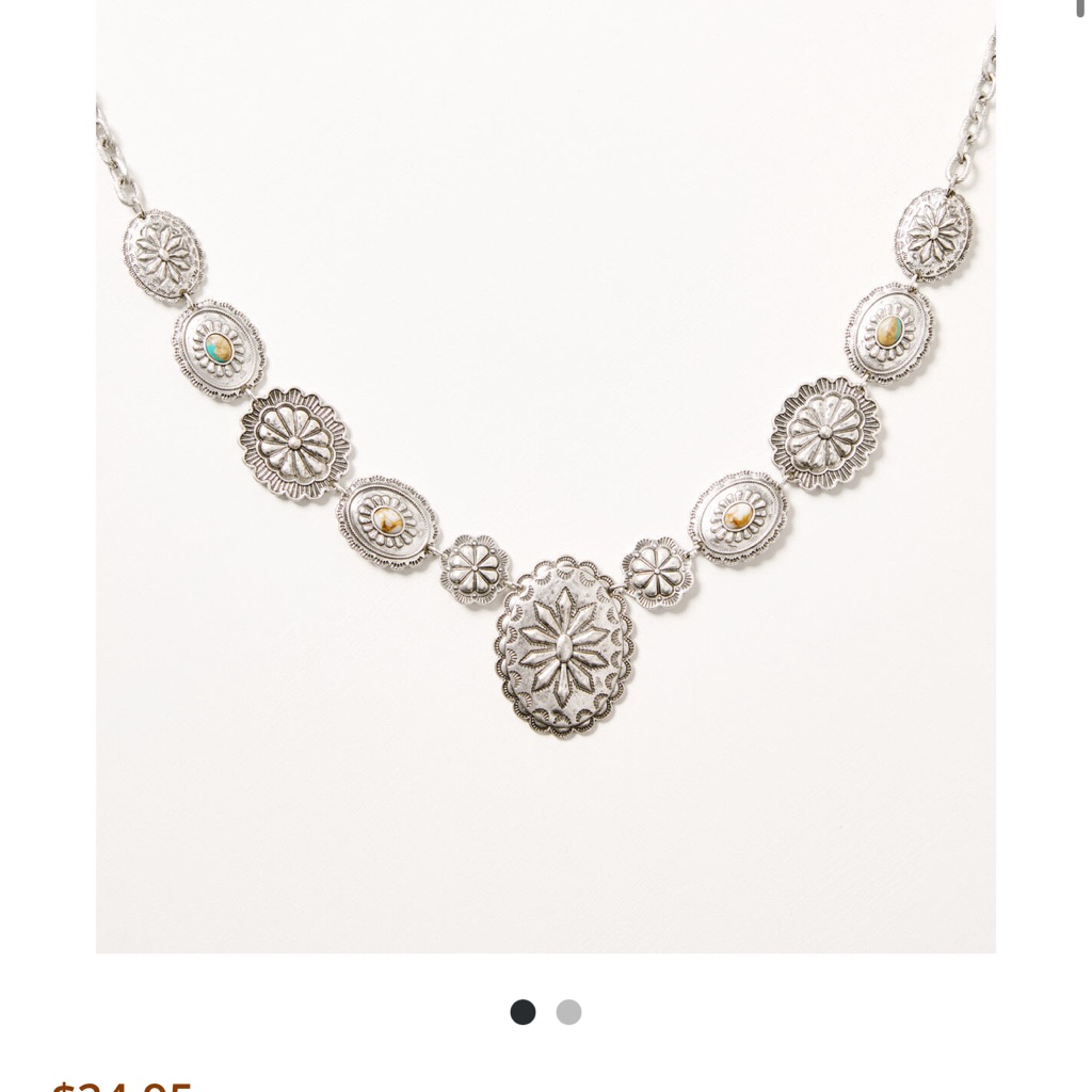 Shyanne Womens Sedona Sky Concho Necklace 15$
